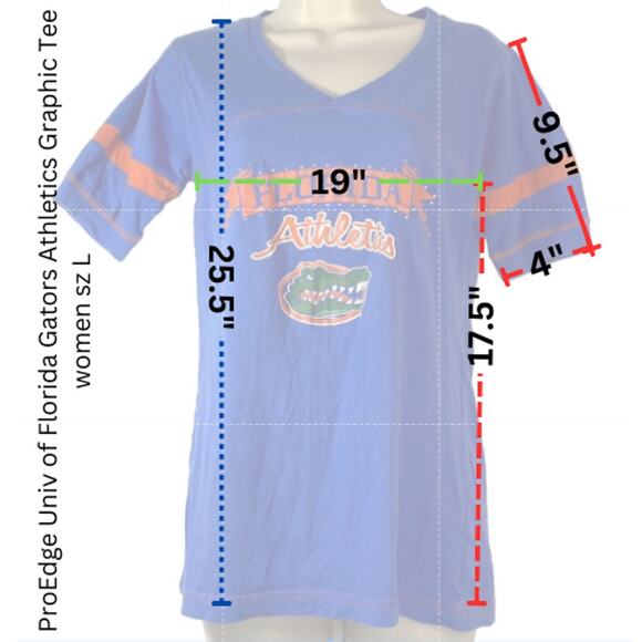 ProEdge Univ of Florida Gators Athletics Graphic Tee women sz L - Picture 2 of 6